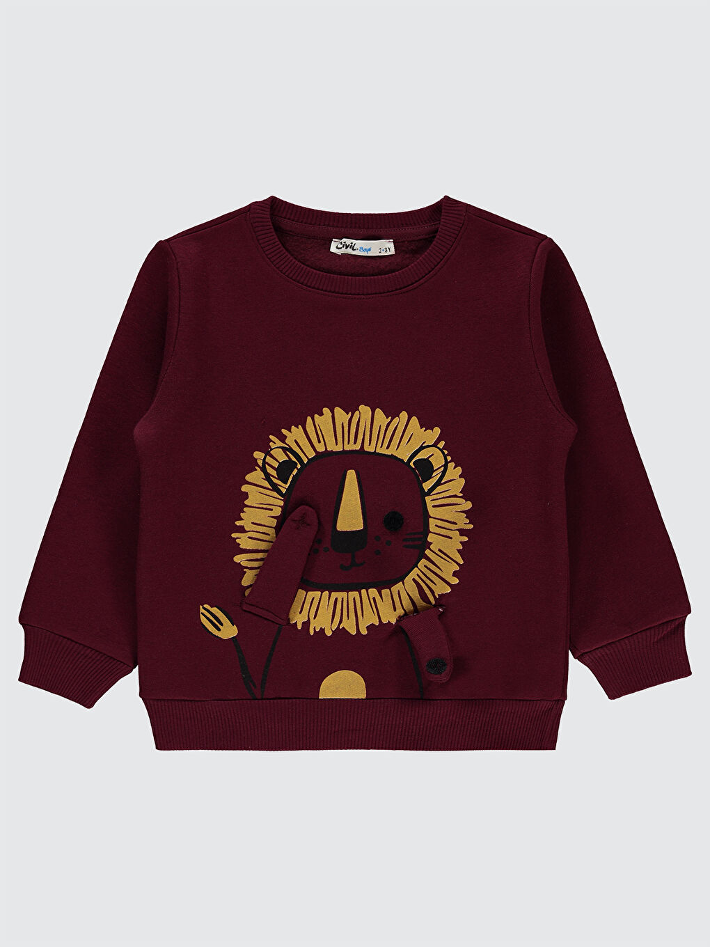 Civil Boys Erkek Çocuk Sweatshirt 2-5 Yaş Bordo - 2