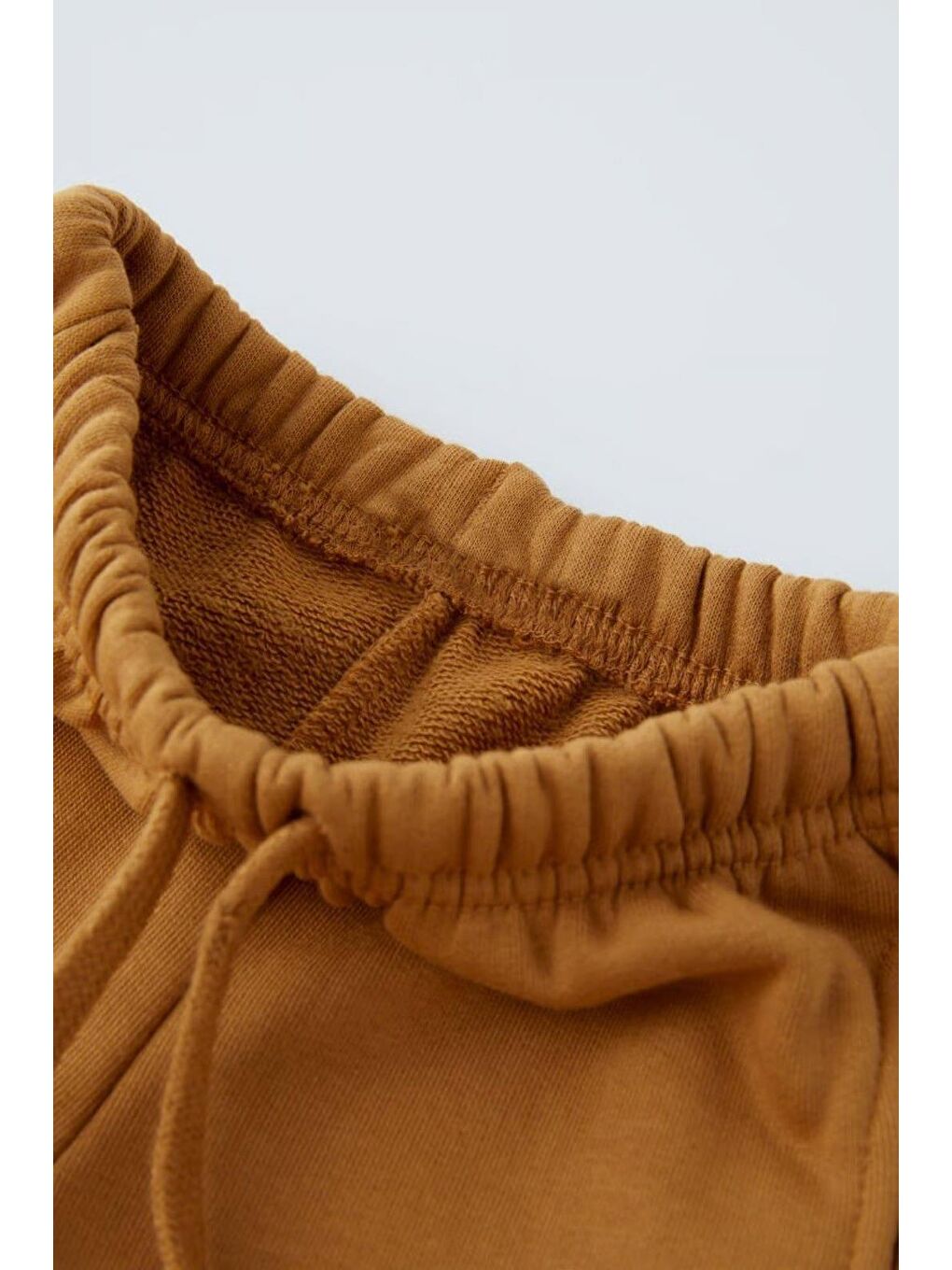 Sarı Unisex Çocuk Pamuklu Hardal "Ny" Nakışlı Sweatshirt Eşofman Alt-Üst Takım - Rahat Kalıp-2