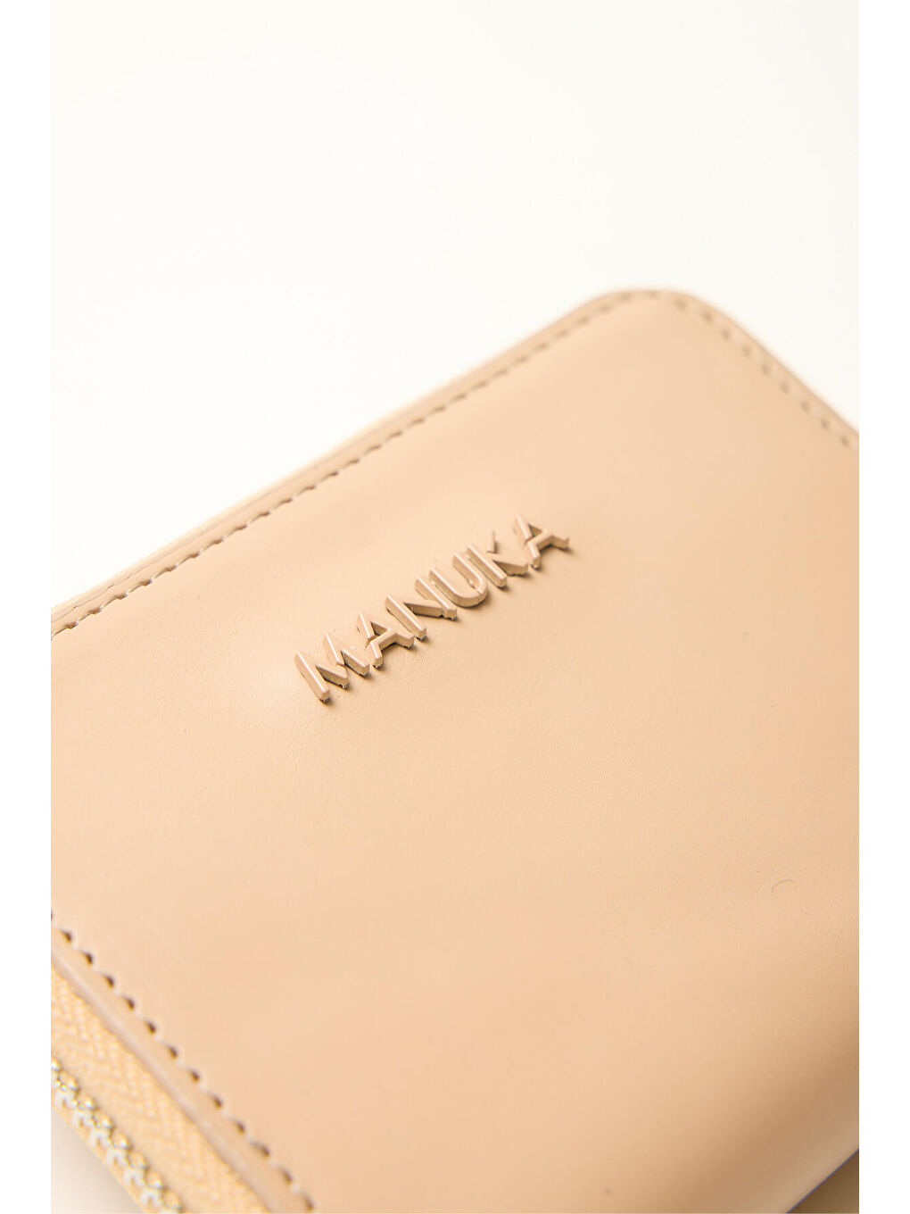 Kahverengi Logolu Mini Cüzdan Sütlü Kahve-3