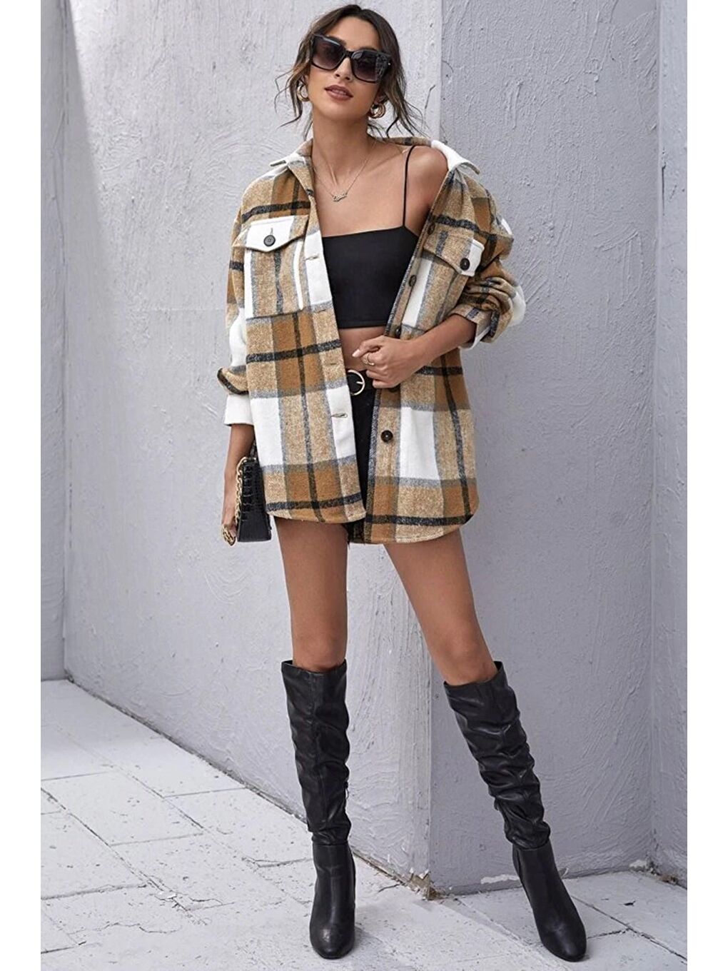 Madmext Sari Sarı Over Size Oduncu Gömlek Mg042 - 4