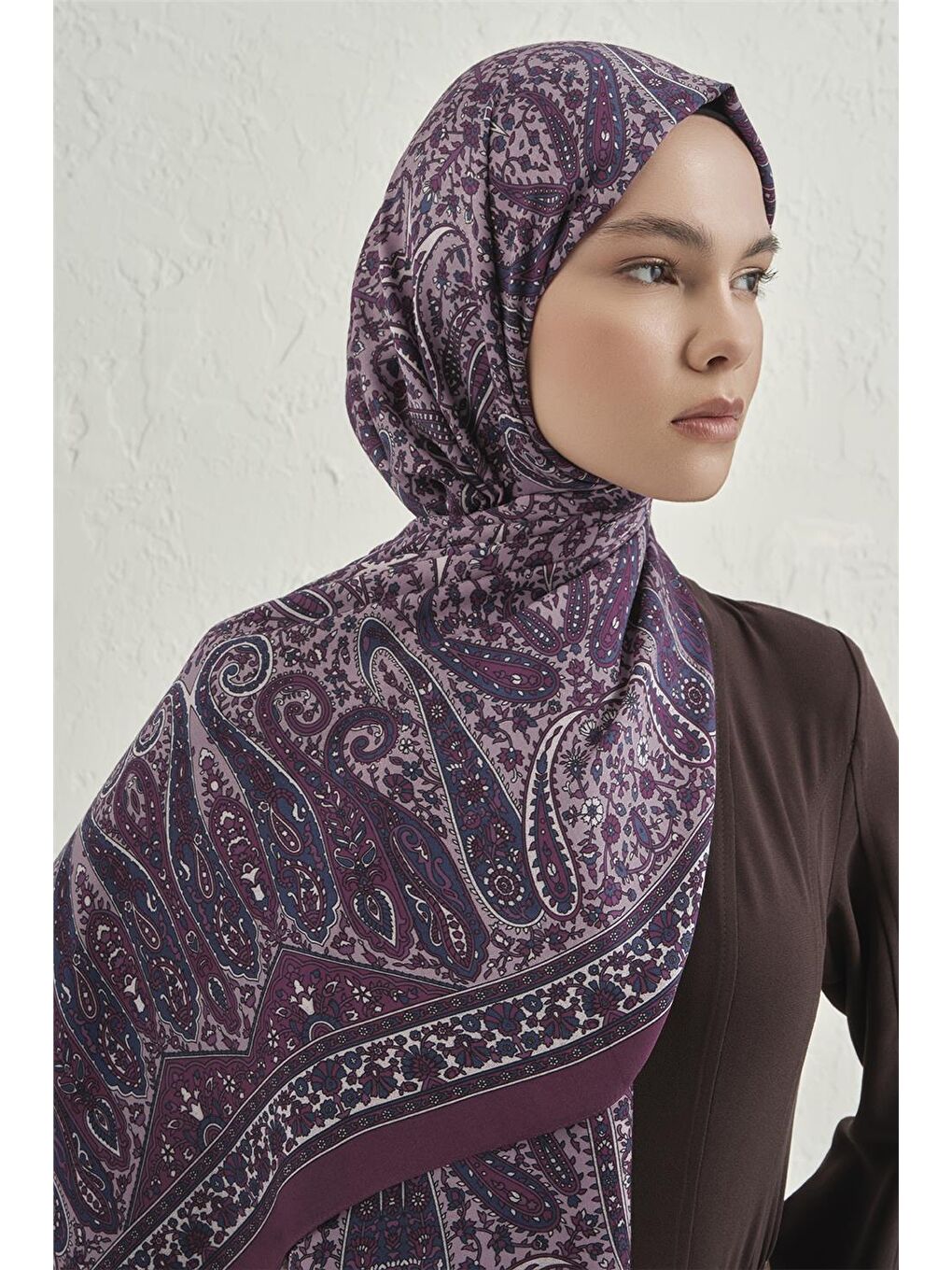 Mor Premium Pure Etnik Desen Şal 4 04-3