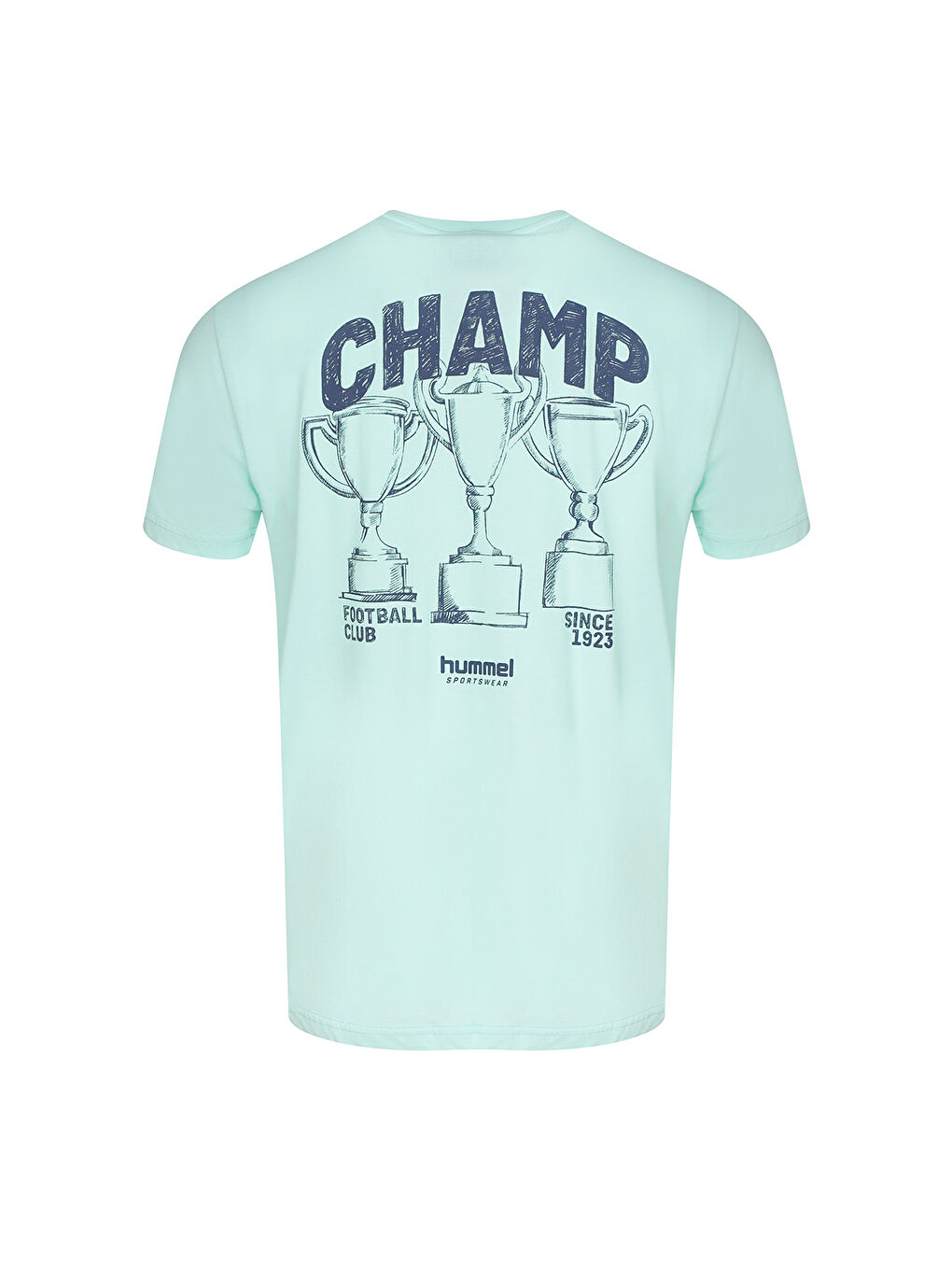 Trinar Erkek Turkuaz Yuvarlak Yaka Tişört-2