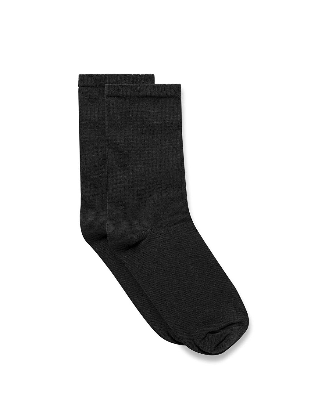 Uzun Basıc Soket Çorap Siyah