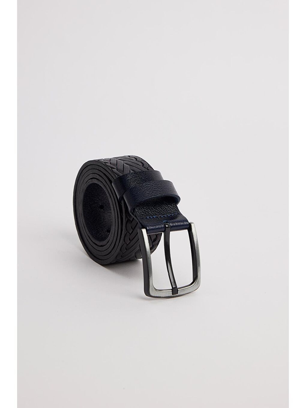 TUDORS Erkek %100 Hakiki Deri 4 Cm Spor Lacivert Kemer