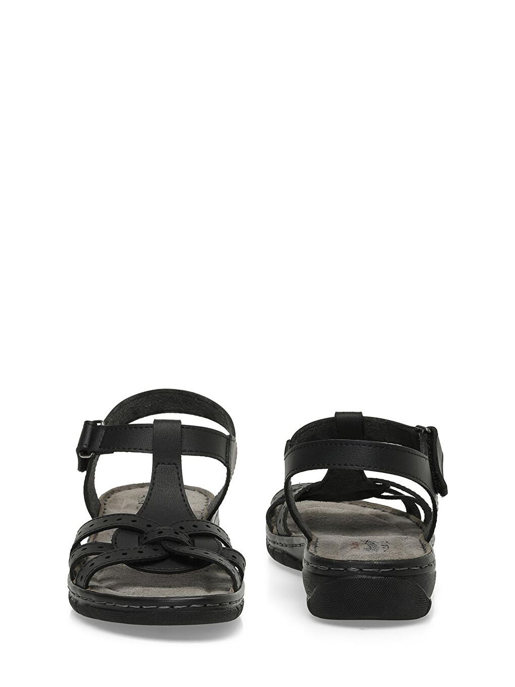 Siyah Kadın Comfort Sandalet-4