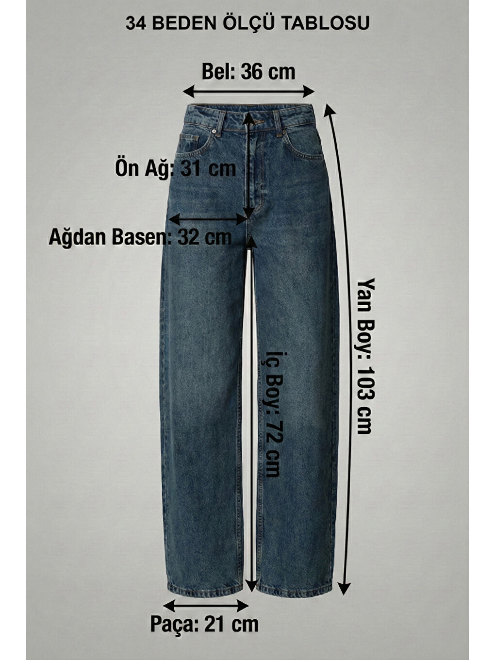Gri Yüksek Bel Barrel Denim %100 Pamuk kadın Jean Baggy Jean Pantolon @Barrella-4
