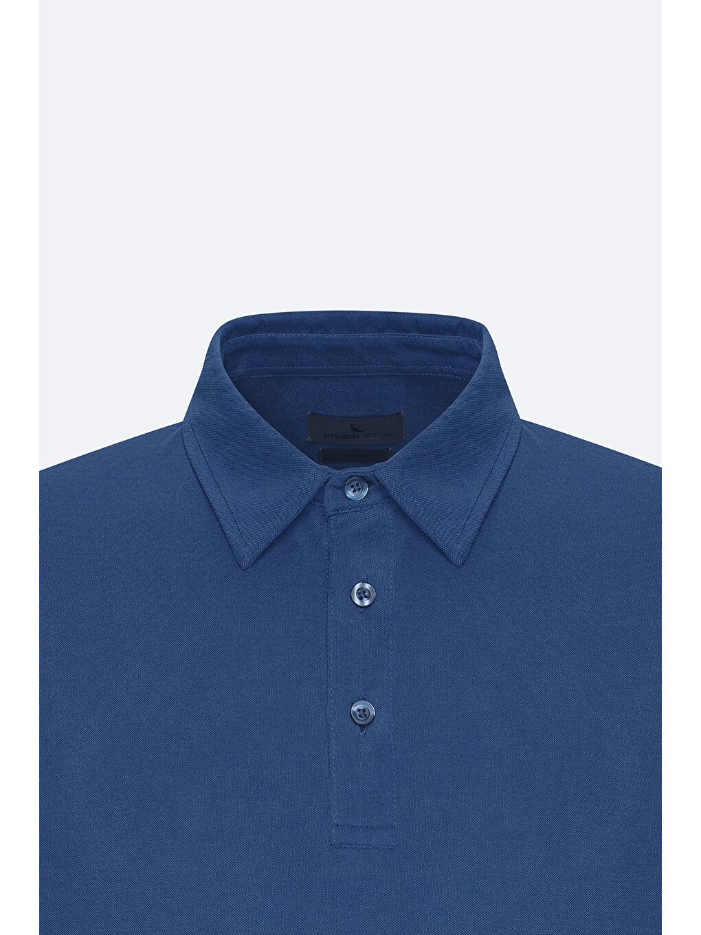 Erkek İndigo Slim Fit Dar Kesim Polo Yaka Tişört-6