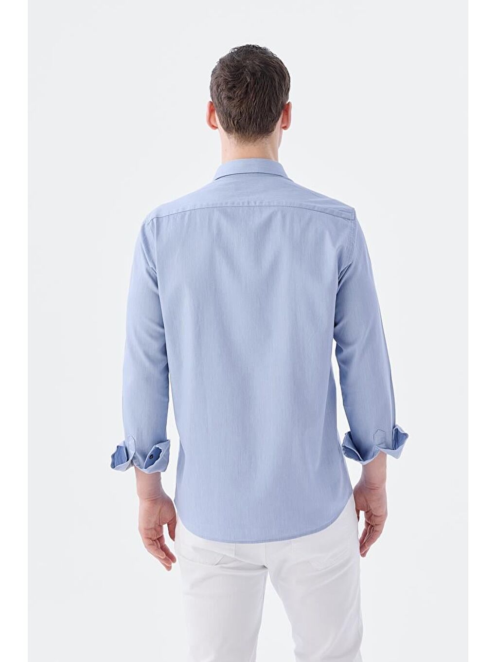 Mavi Comfort Fit Cepli Çıtçıtlı %100 Pamuk Jean Gömlek-3