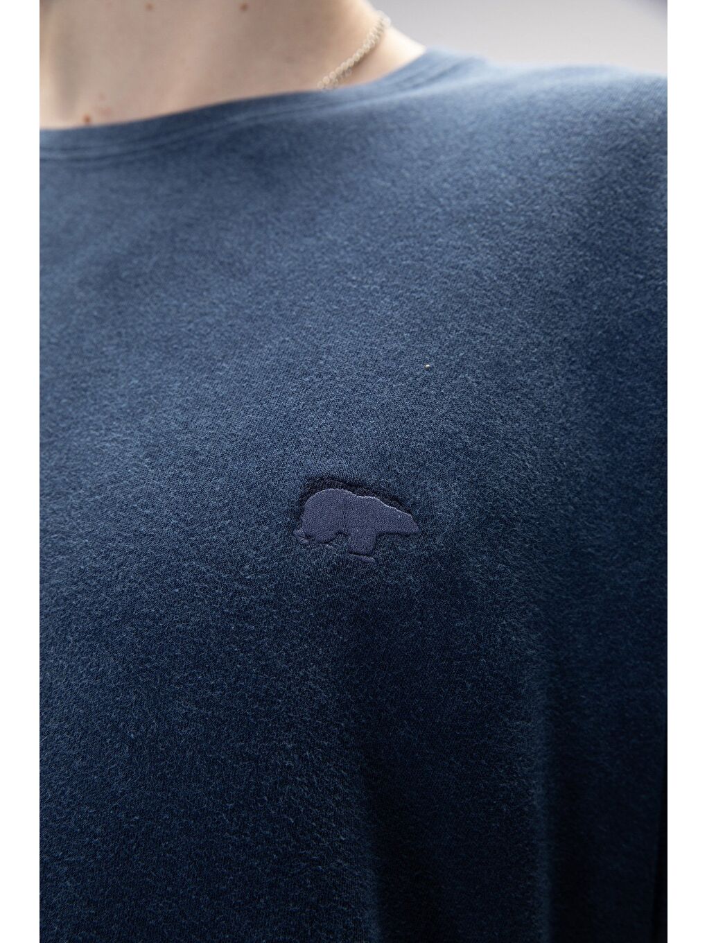 Wild İndigo Baskılı Erkek %100 Pamuk Tişört-4