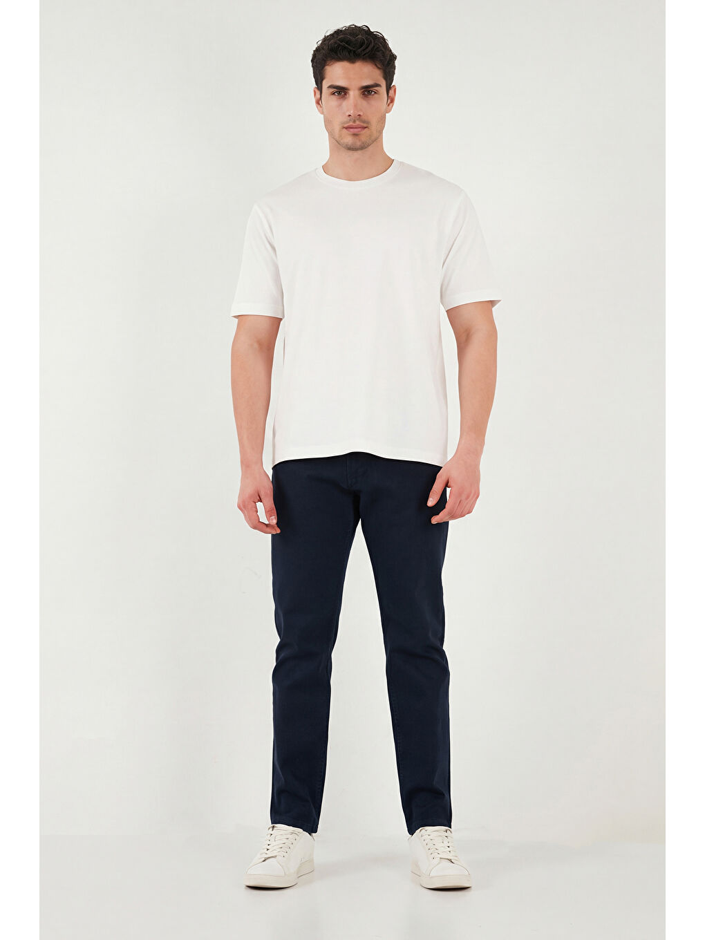 Lacivert Comfort Boru Paça Normal Bel Pantolon 4412C66TEXAS-2