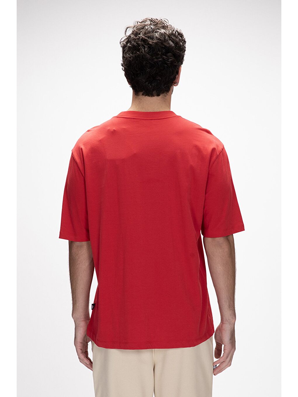 Collage Kırmızı Basic Erkek T-Shirt-2