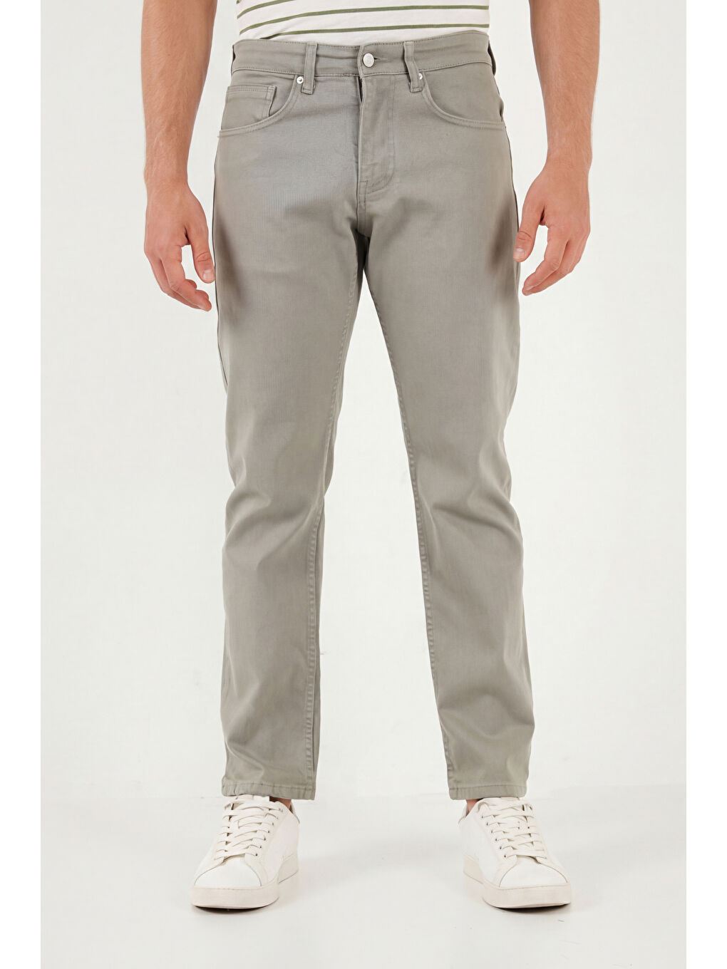 Haki Comfort Boru Paça Normal Bel Pantolon 4412C66TEXAS-3