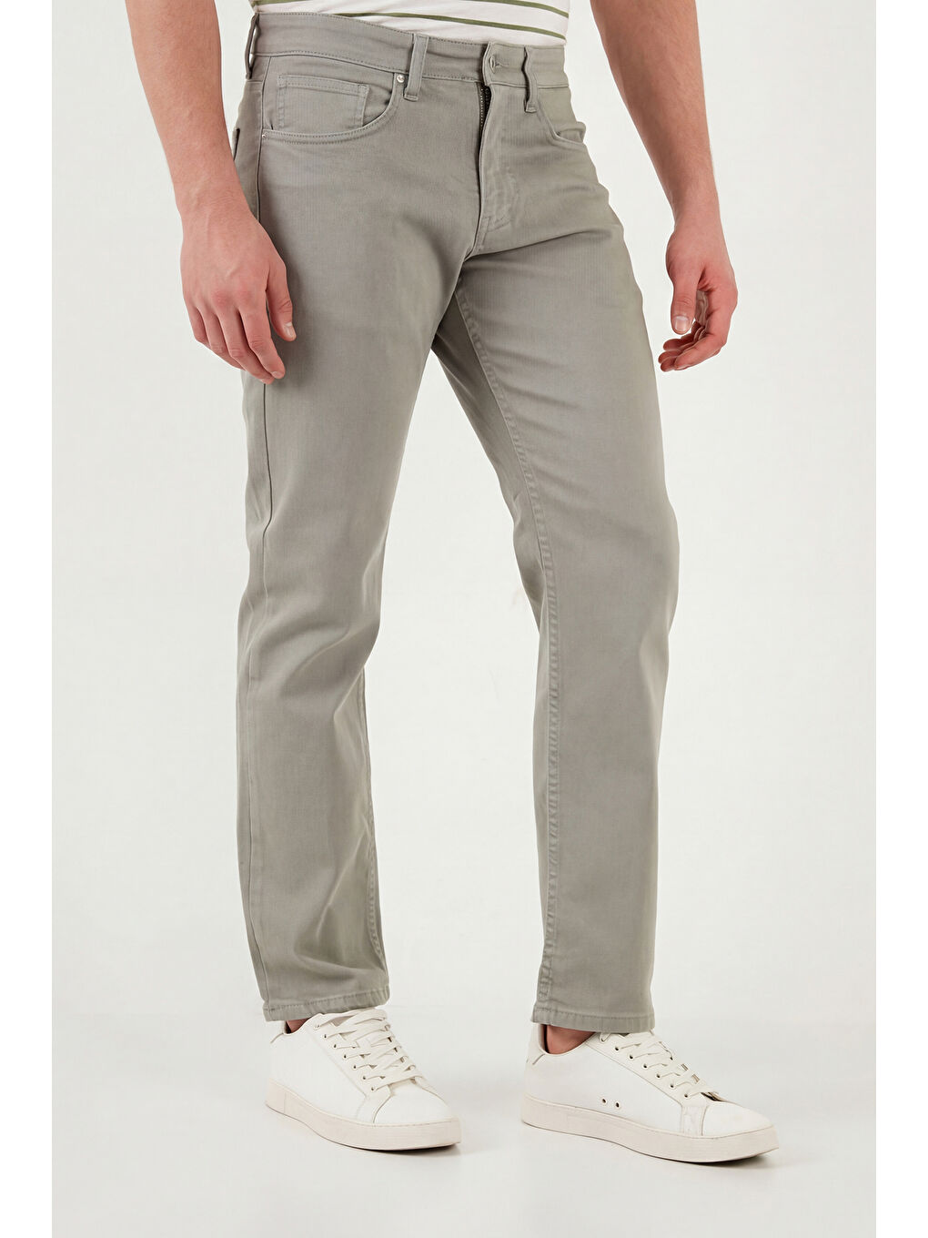 Haki Comfort Boru Paça Normal Bel Pantolon 4412C66TEXAS-4