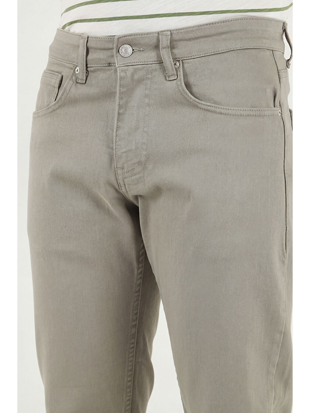 Haki Comfort Boru Paça Normal Bel Pantolon 4412C66TEXAS-5