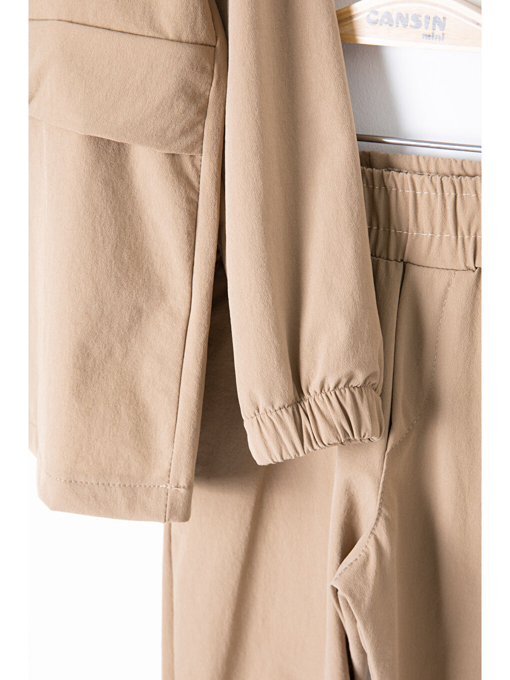 Kahverengi Erkek Çocuk Kapüşonlu Paraşüt Takım 20153-3