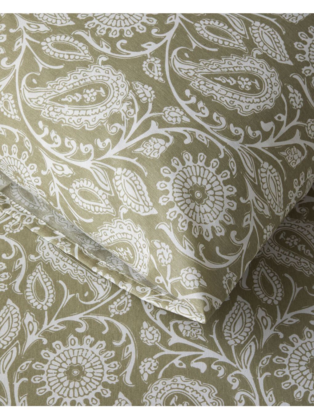 Ethnic Charm Kolay Ütülenir Tek Kişilik Nevresim Takımı 160x220 cm Yağ Yeşili-3