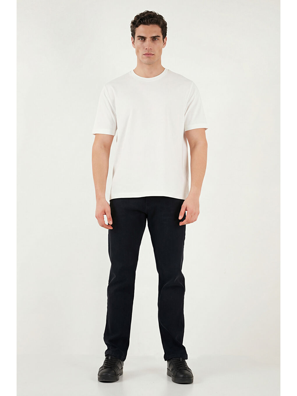 Siyah Comfort Boru Paça Normal Bel Jean Pantolon 4412C53TEXAS-1