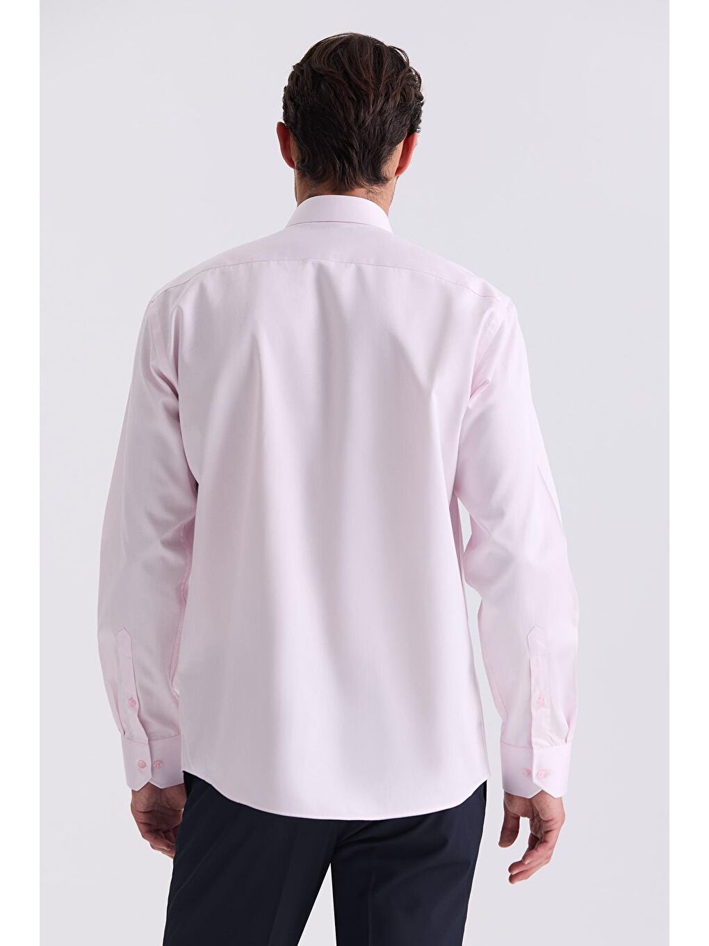 Pembe Classic Fit %100 Pamuk Gömlek-3