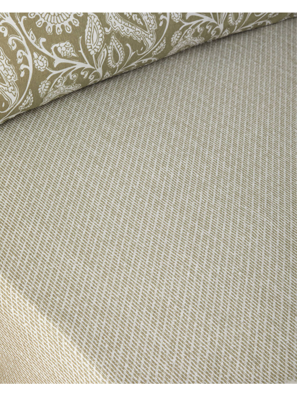 Ethnic Charm Kolay Ütülenir Tek Kişilik Nevresim Takımı 160x220 cm Yağ Yeşili-5