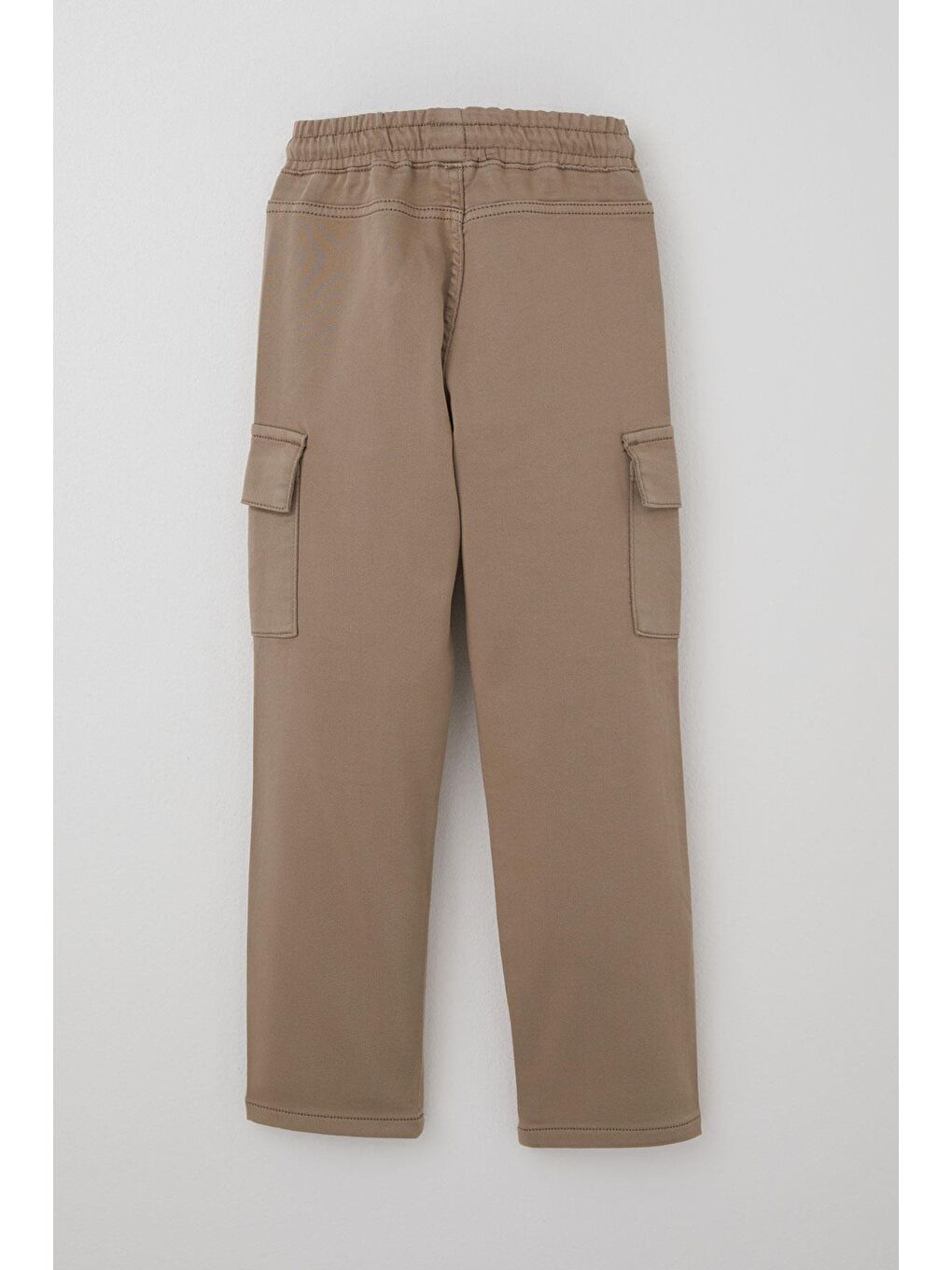 Erkek Çocuk Pantolon Kargo Cepli Beli Lastikli Bej (6-10 Yaş)-1