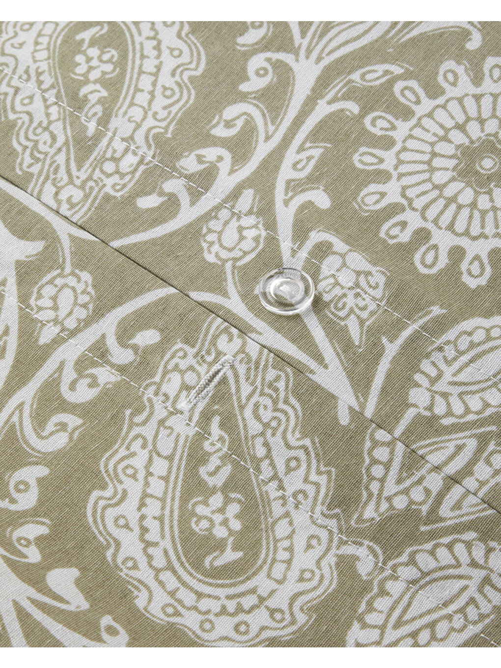 Ethnic Charm Kolay Ütülenir Tek Kişilik Nevresim Takımı 160x220 cm Yağ Yeşili-6