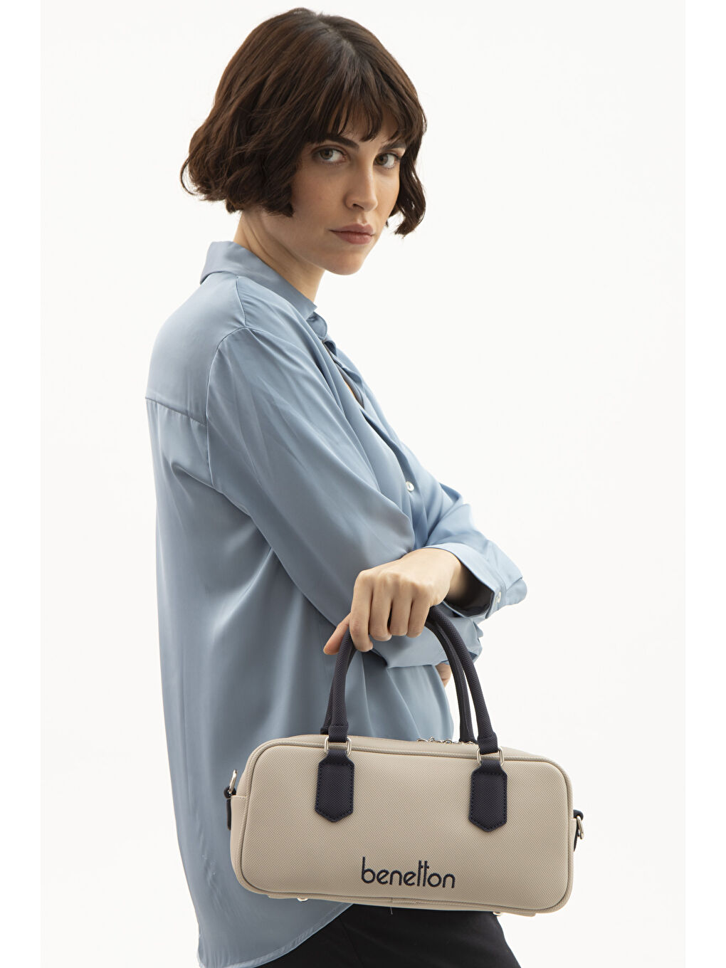 Bej Kadin Çapraz Çanta Taş-Laci BNT1621-2