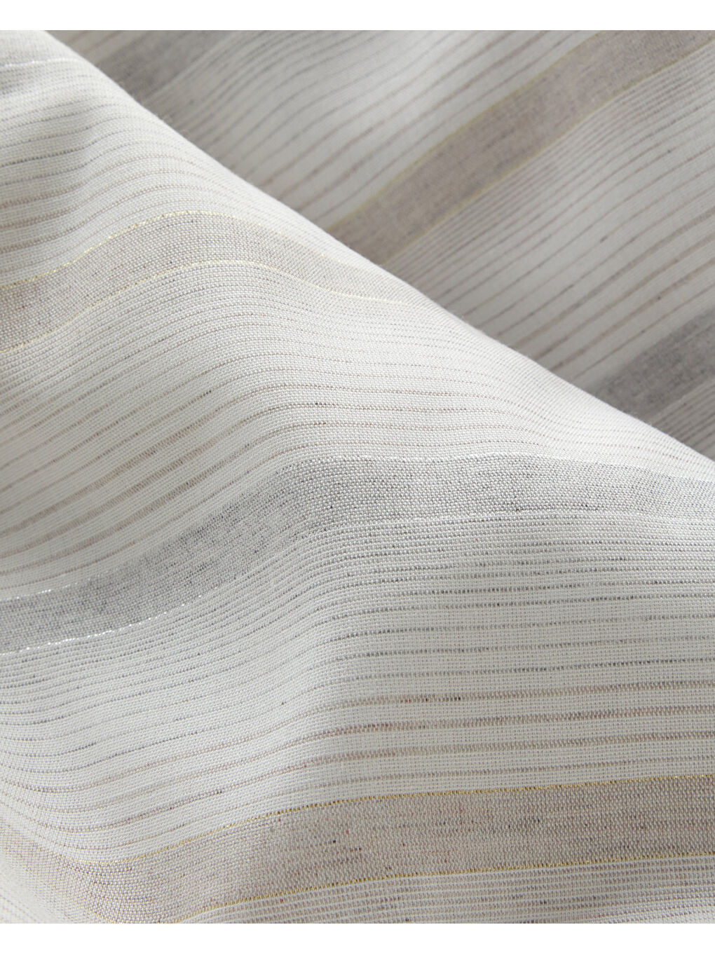 Glint Stripes İpliği Boyalı Çift Kişilik Nevresim Takımı 200x220 cm Bej-Gri-4