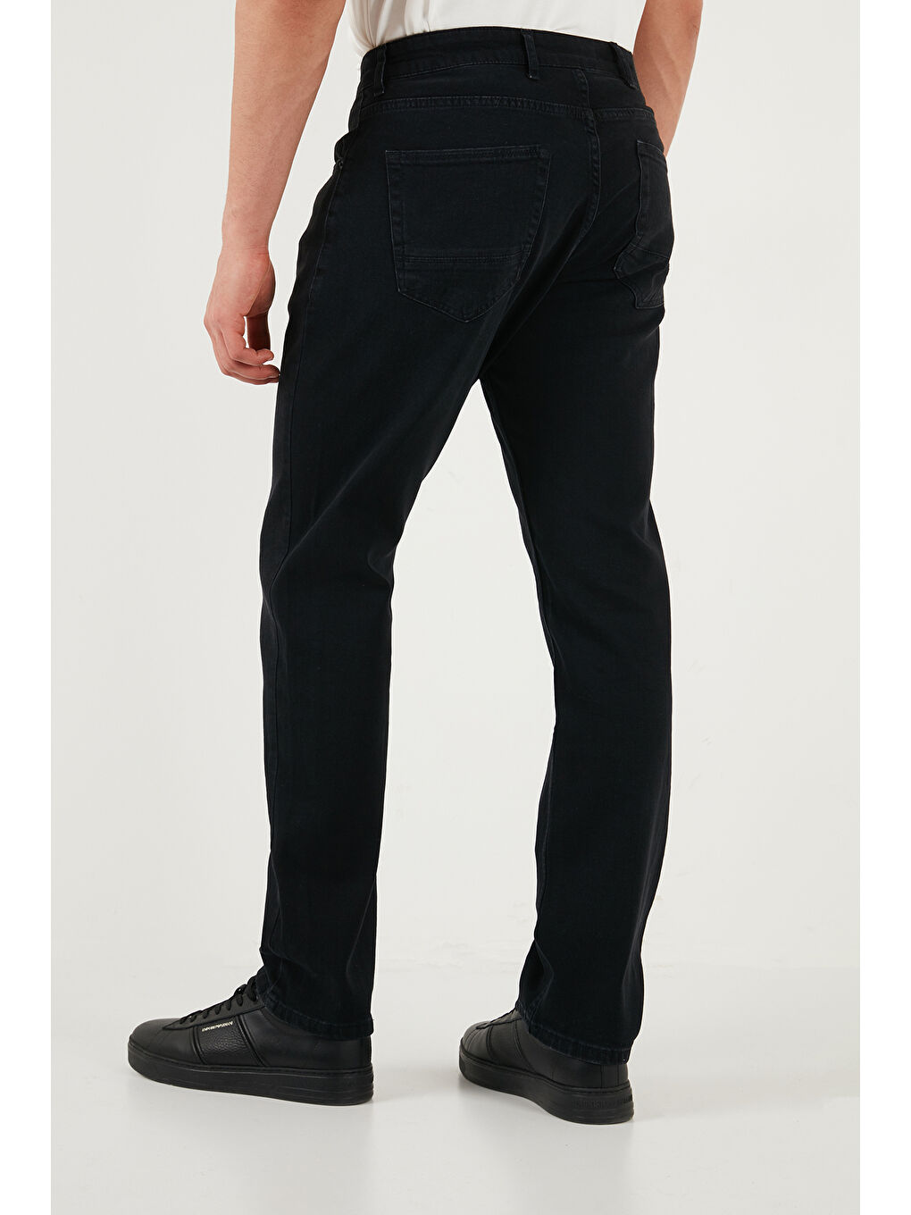 Siyah Comfort Boru Paça Normal Bel Jean Pantolon 4412C53TEXAS-6