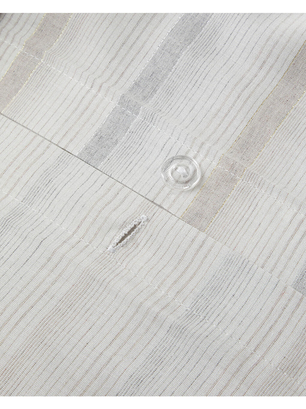 Glint Stripes İpliği Boyalı Çift Kişilik Nevresim Takımı 200x220 cm Bej-Gri-5