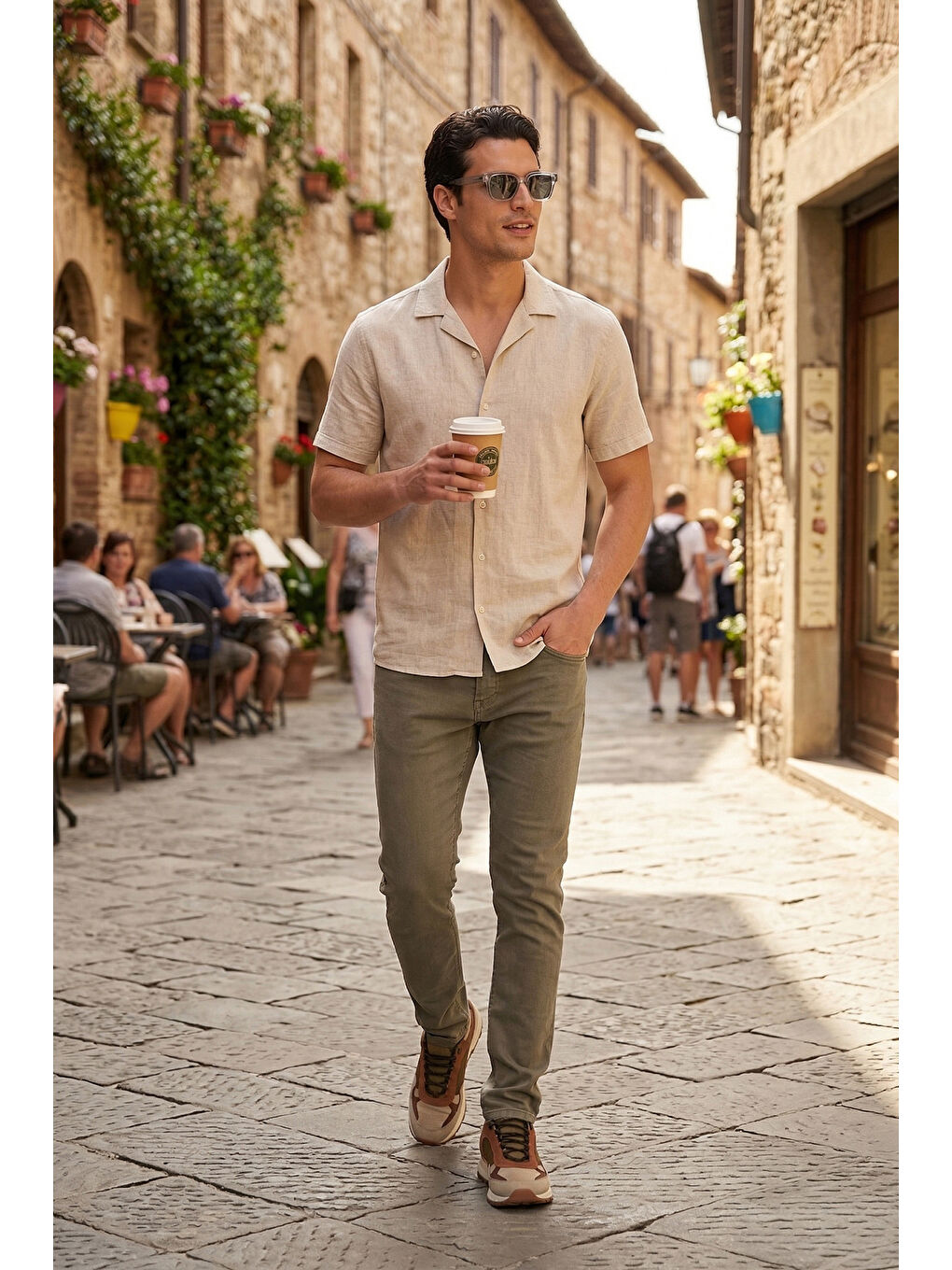 Haki Dar Kalıp Yüksek Bel Dar Paça Jean Pantolon 3300C71TOKYO