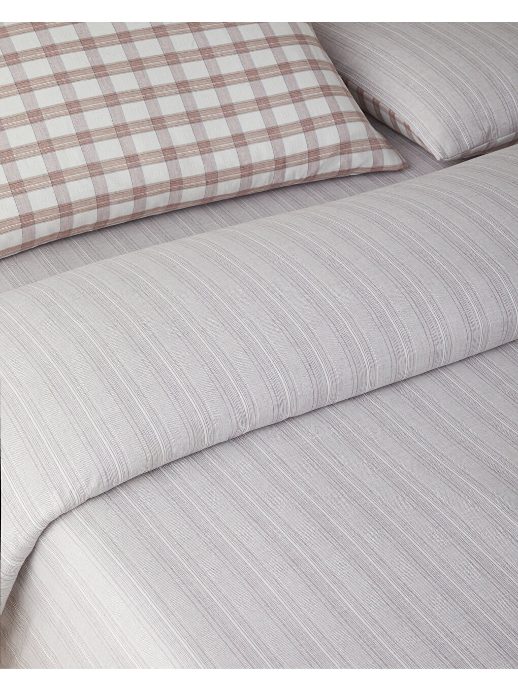 Crispcheck İpliği Boyalı Çift Kişilik Nevresim Takımı 200x220 cm Turuncu-2