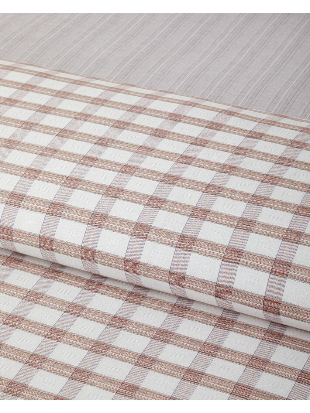 Crispcheck İpliği Boyalı Çift Kişilik Nevresim Takımı 200x220 cm Turuncu-3