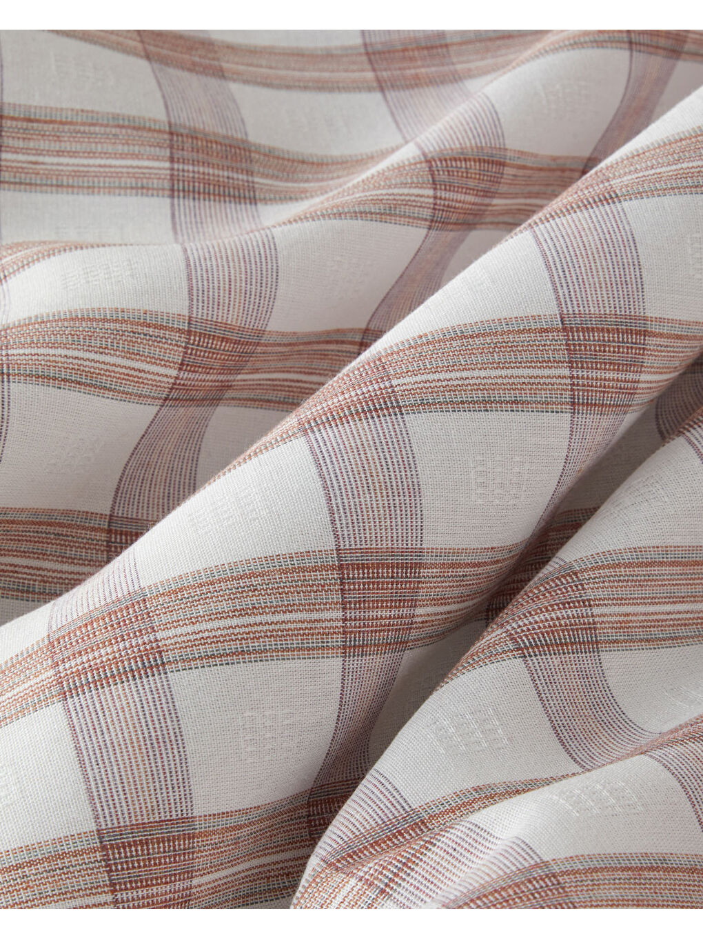 Crispcheck İpliği Boyalı Çift Kişilik Nevresim Takımı 200x220 cm Turuncu-5