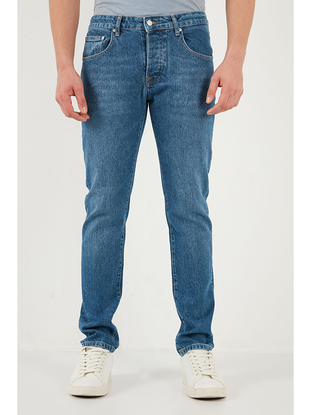 Mavi Dar Kalıp Düşük Bel Dar Paça Jean Pantolon 1115C69NAPOLI-2