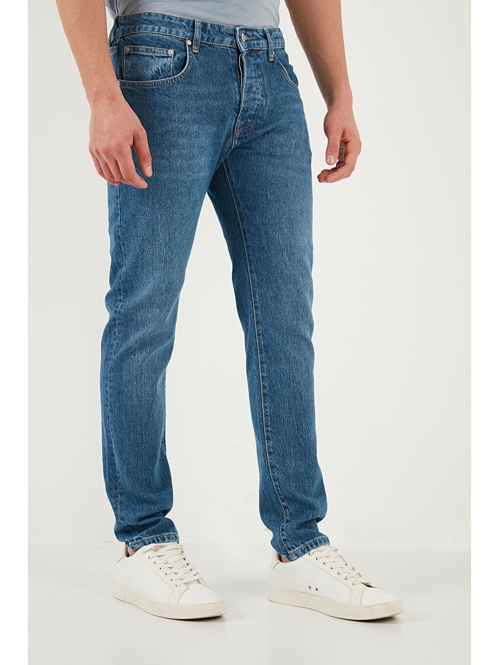 Mavi Dar Kalıp Düşük Bel Dar Paça Jean Pantolon 1115C69NAPOLI-3