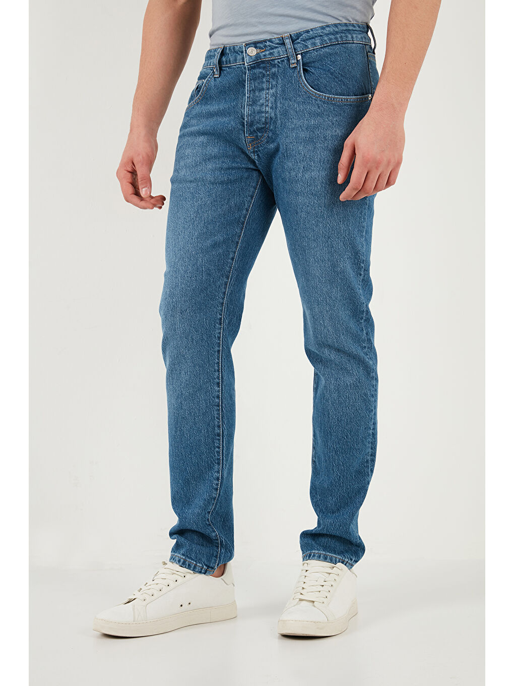 Mavi Dar Kalıp Düşük Bel Dar Paça Jean Pantolon 1115C69NAPOLI-4