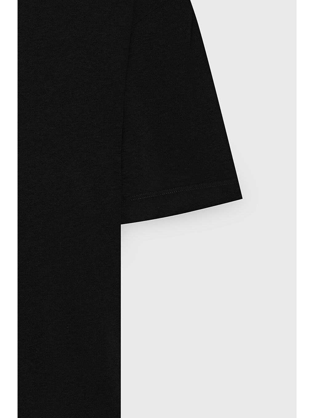 Erkek Siyah Modern Fit Rahat Kesim %100 Pamuk Bisiklet Yaka Tişört-7