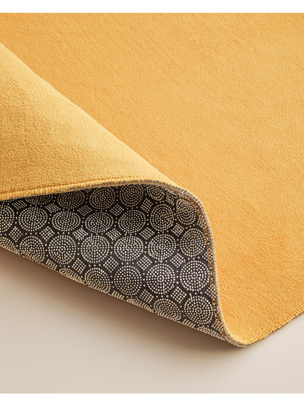 Sarı Gridline Banyo Paspası Seti 60x100 cm + 50x60 cm Hardal-2