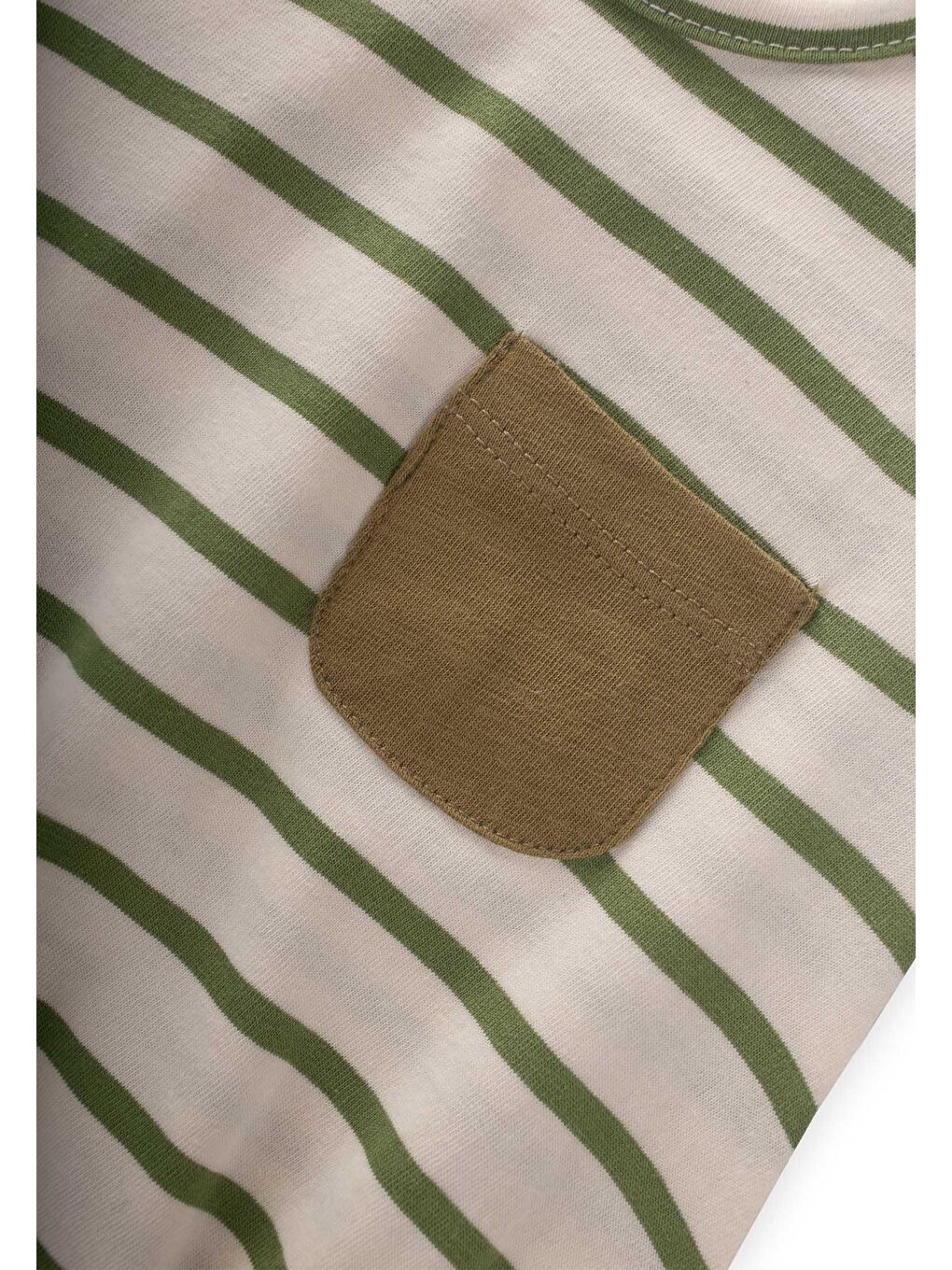 Yeşil Kız Çocuk Çizgili Tulum-2