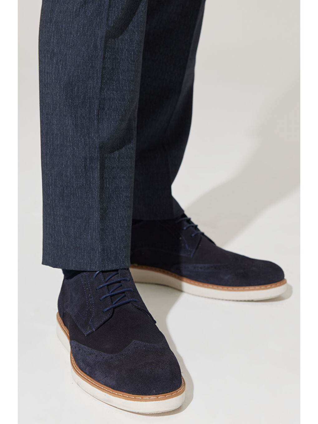 Erkek Lacivert %100 Deri Casual Ayakkabı-2