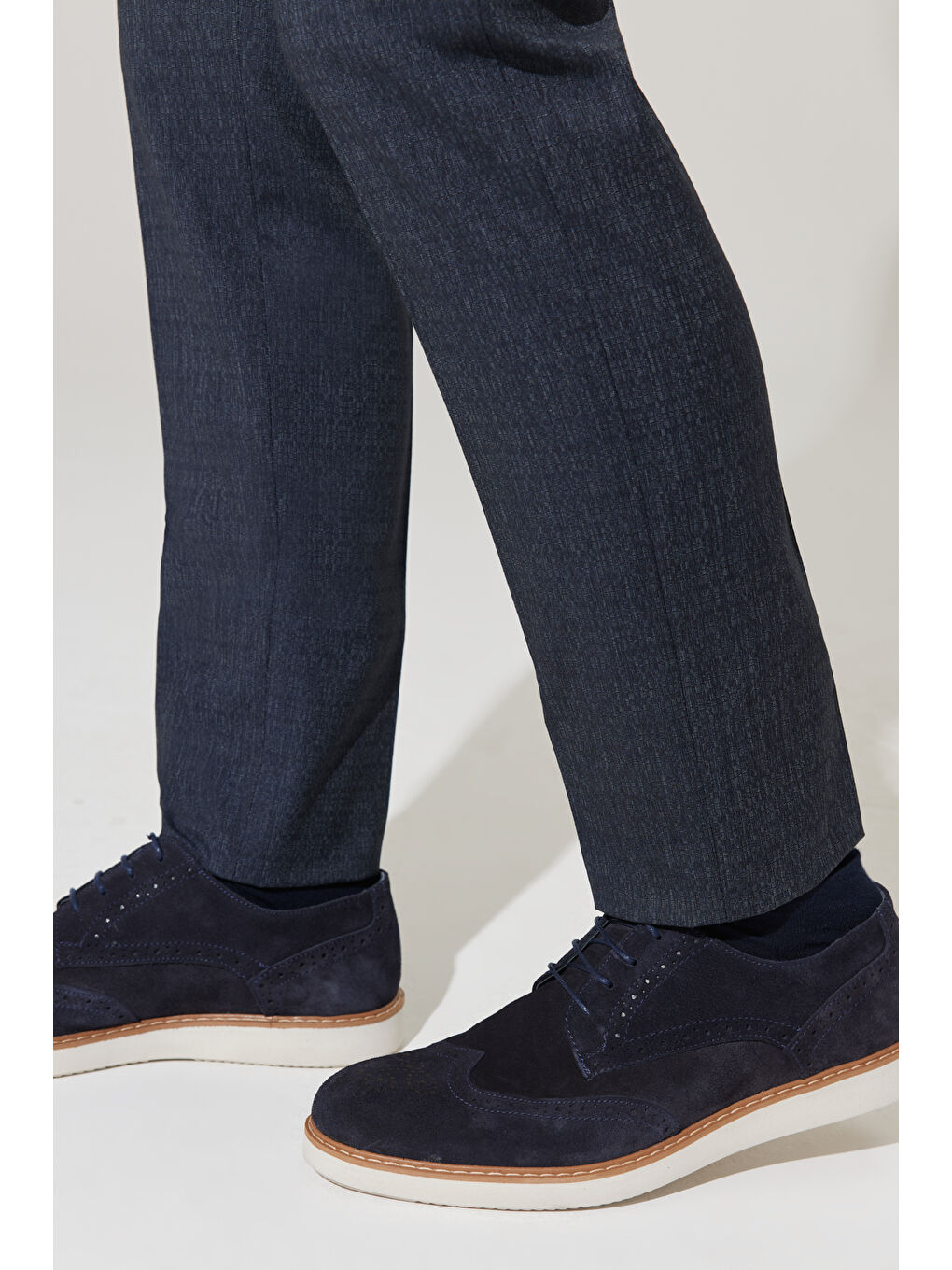 Erkek Lacivert %100 Deri Casual Ayakkabı-3