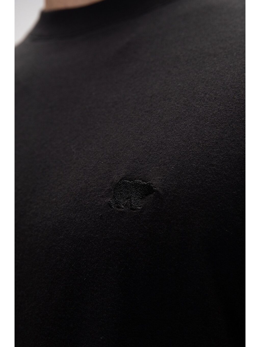 Collage Siyah Basic Erkek Tişört-4