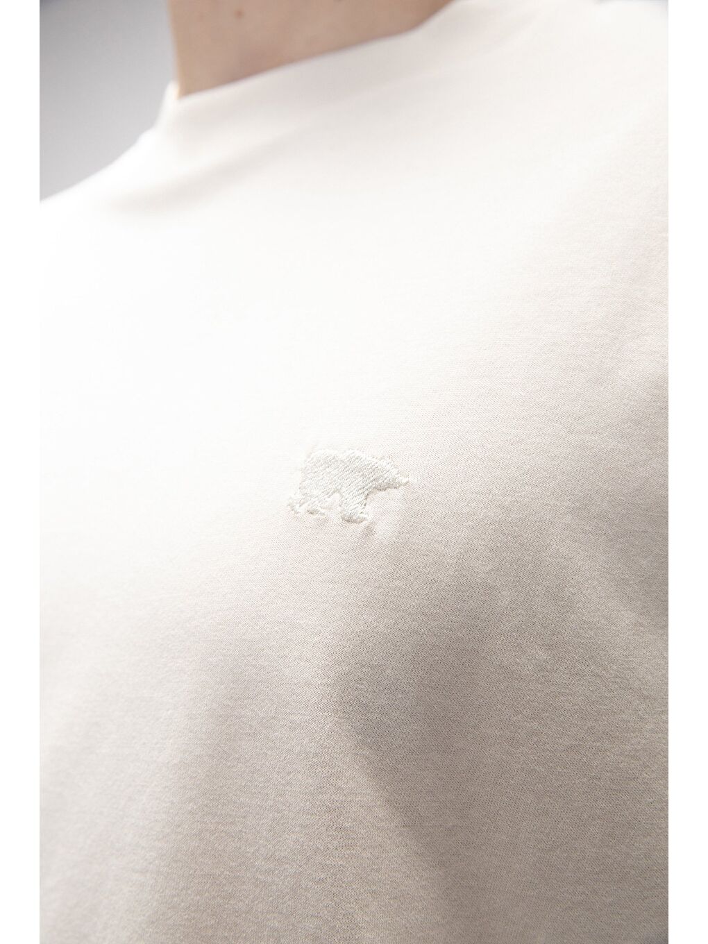 Collage Beyaz Basic Erkek T-Shirt-4