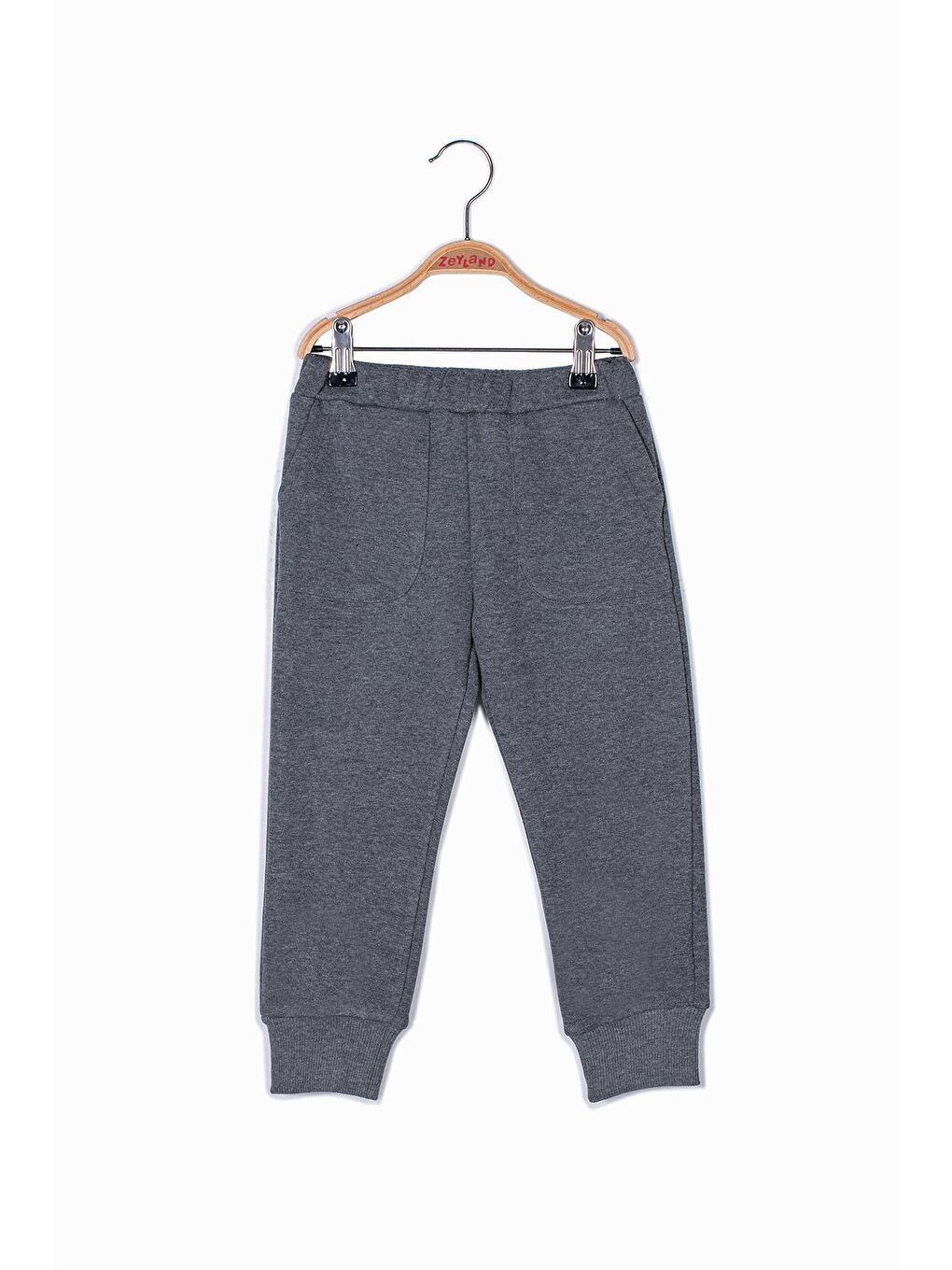 Antrasit Unisex Çocuk Cepli Eşofman Altı-1