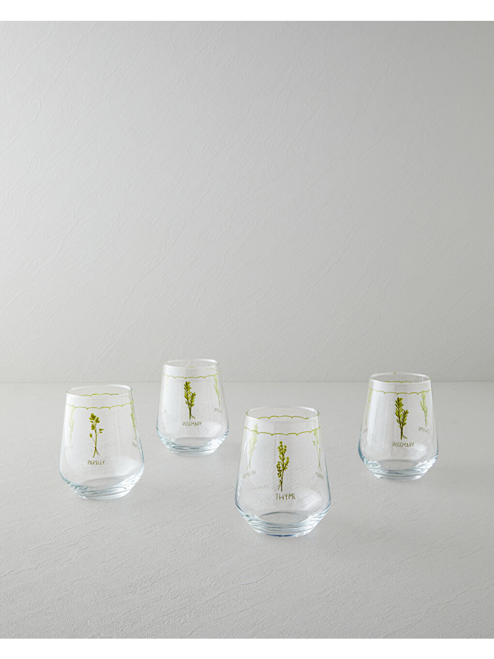Parsley Cam 4'lü Bardak 425 ml Yeşil