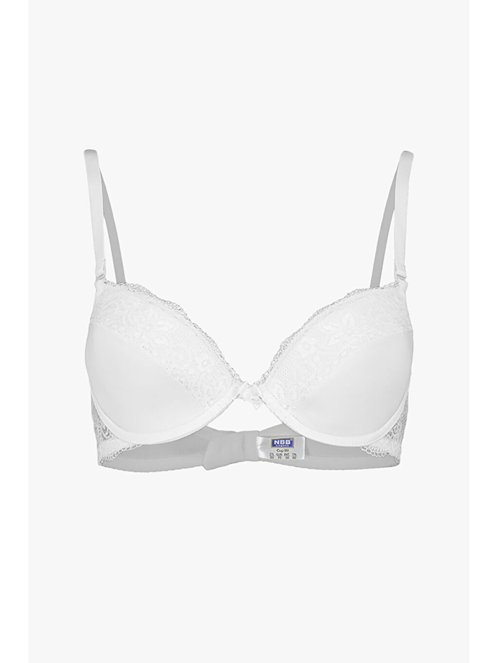 Beyaz Çıkarılabilir Destekli Dantel Detaylı Sütyen