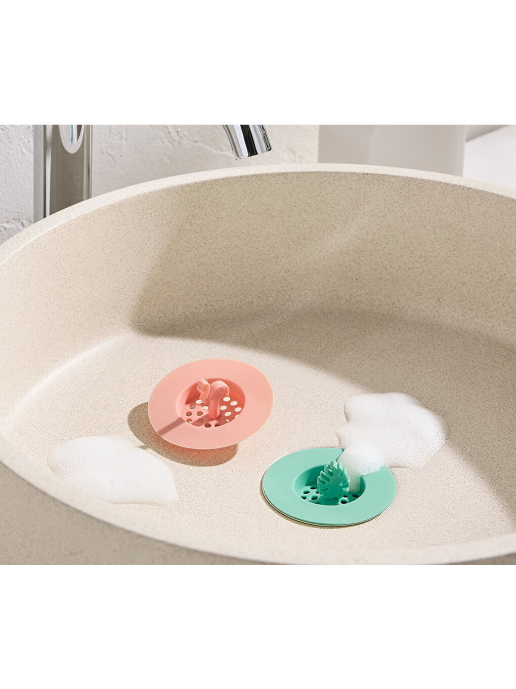 Renksiz Gider Süzgeci, 2 Adet, Silikon