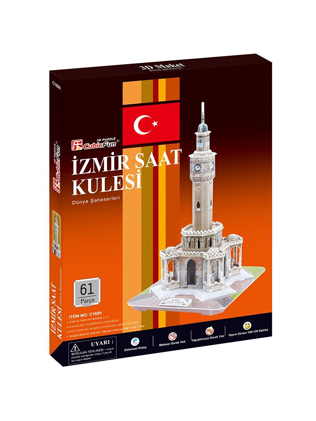 Cubic Fun Karışık 3D 61 Parça Puzzle İzmir Saat Kulesi - 2