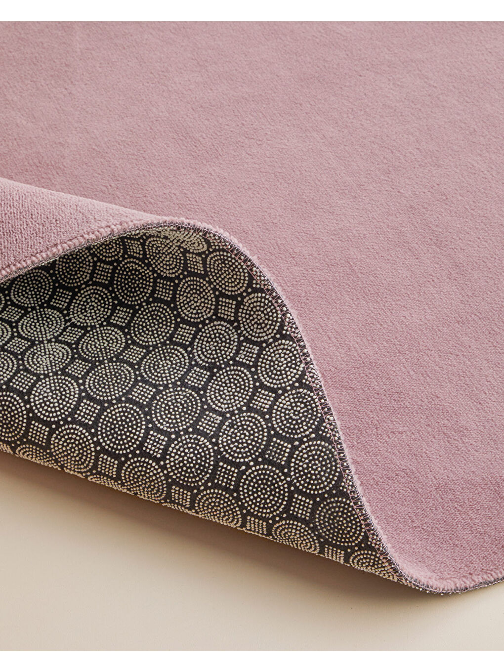 Pembe Strala Banyo Paspası Seti 60x100 cm + 50x60 cm Gül Kurusu-2