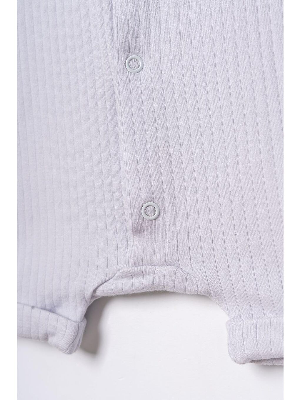 Gri Bebek Şort Kollu Tulum, %100 Organik Pamuk, Bebek ve Yenidoğan Serisi - CSYM31117-8